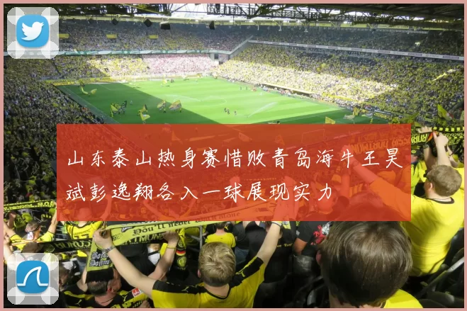 山东泰山热身赛惜败青岛海牛王昊斌彭逸翔各入一球展现实力